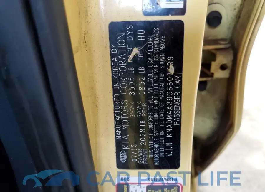 KNADM4A39G6601109# 12