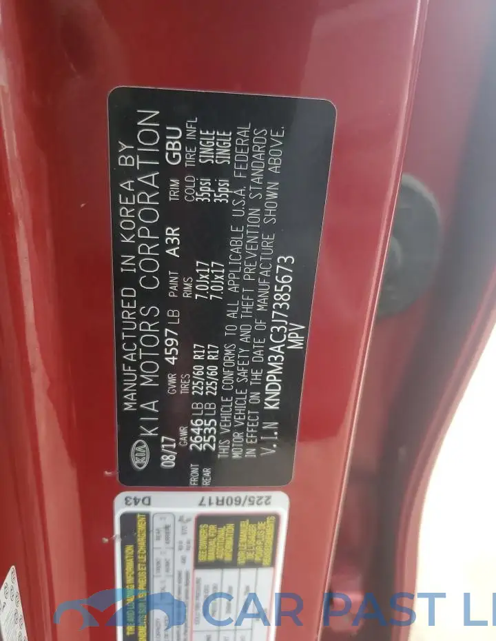 KNDPM3AC3J7385673# 13