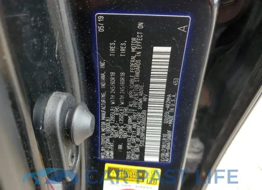 5TDJZRFH9KS600589# 14