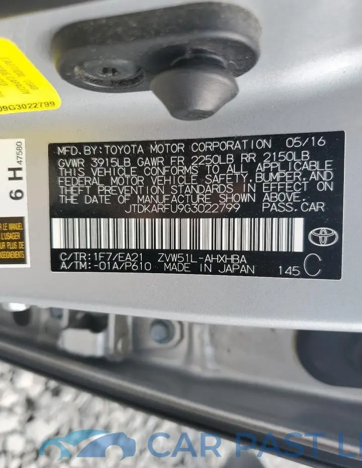 JTDKARFU9G3022799# 13