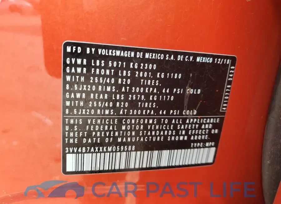3VV4B7AXXKM059588# 13