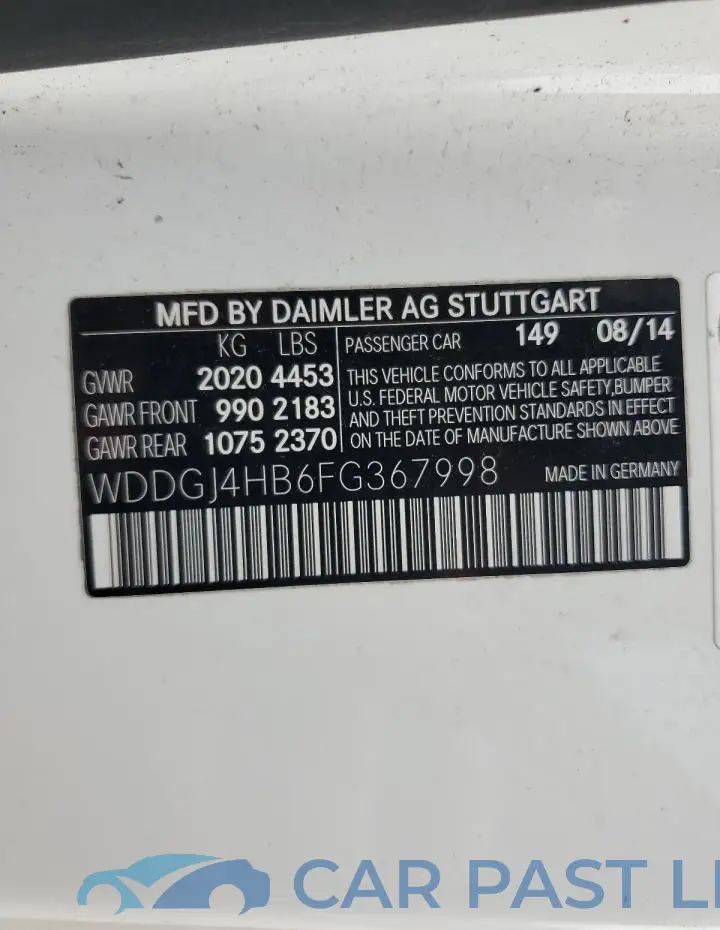 WDDGJ4HB6FG367998# 12