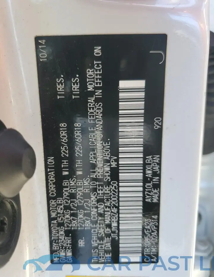 JTJYWRBZ4F2002250# 12