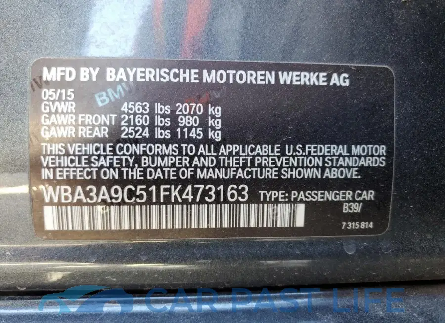 WBA3A9C51FK473163# 12