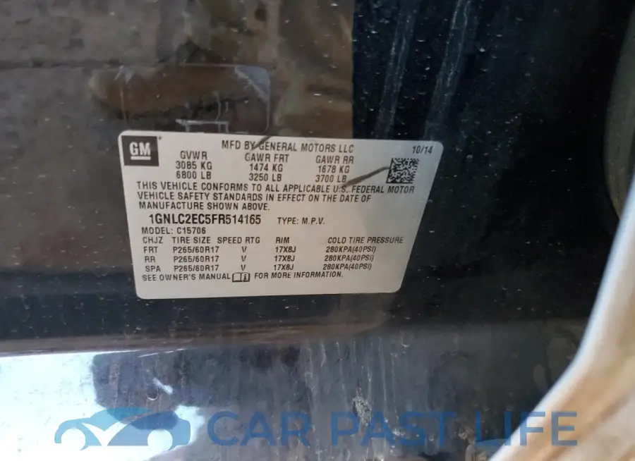1GNLC2EC5FR514165# 12