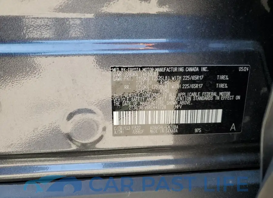 2T3G1RFV6RC449728# 12