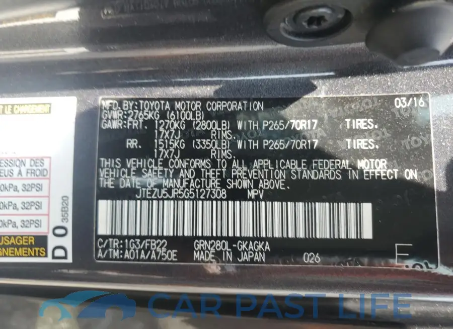 JTEZU5JR5G5127308# 13