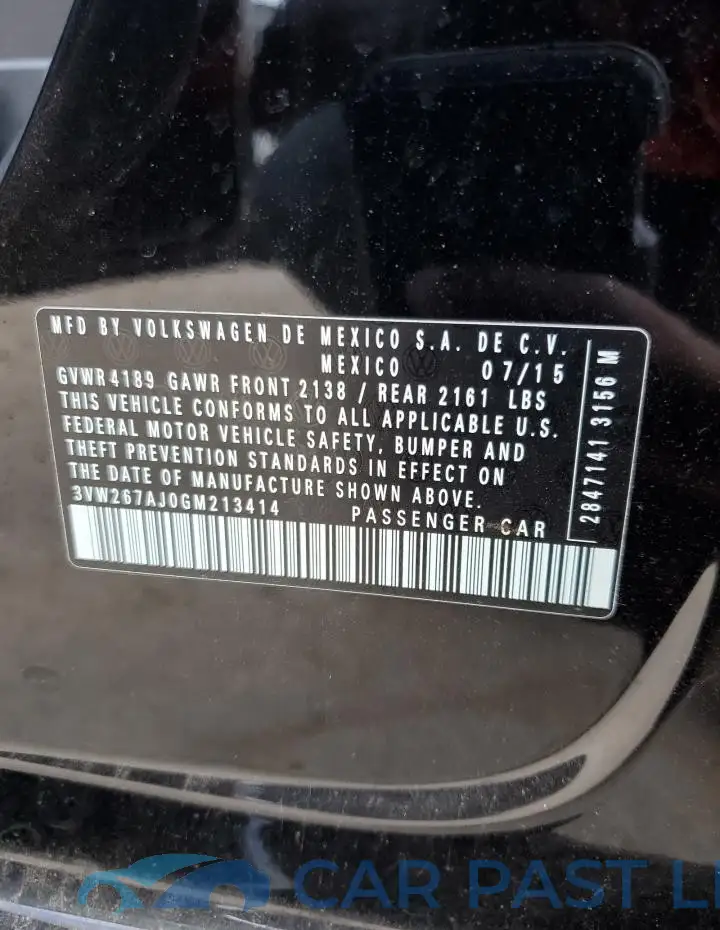 3VW267AJ0GM213414# 12