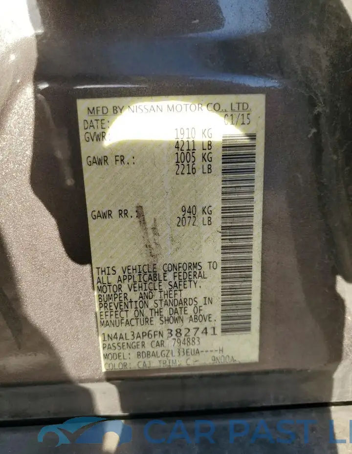1N4AL3AP6FN382741# 12