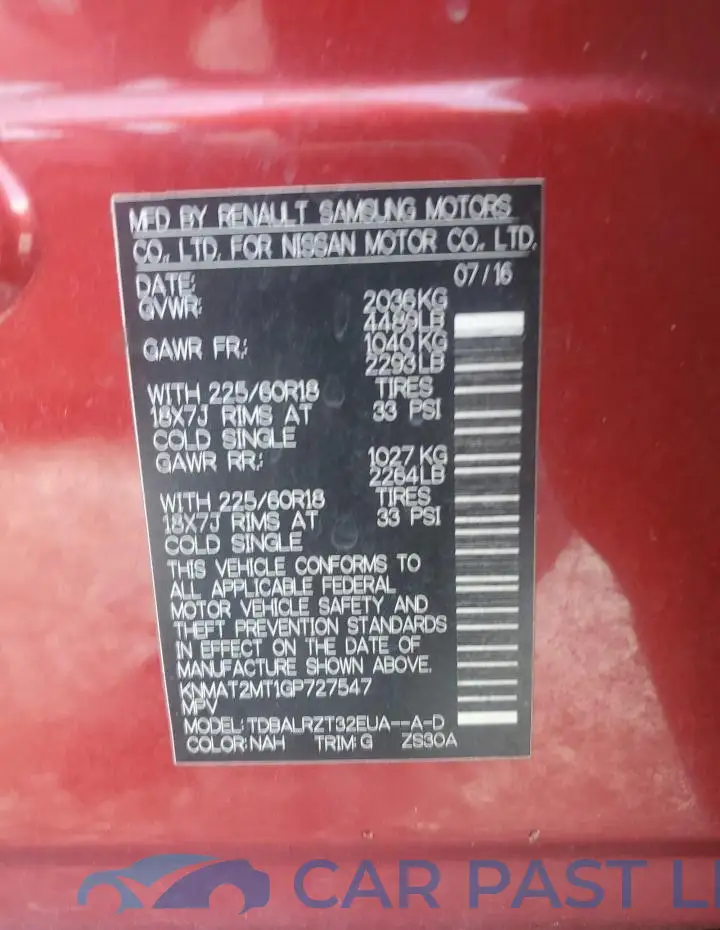 KNMAT2MT1GP727547# 13