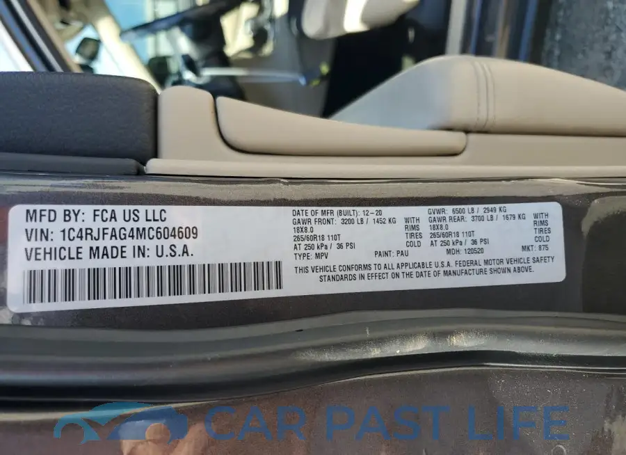 1C4RJFAG4MC604609# 14