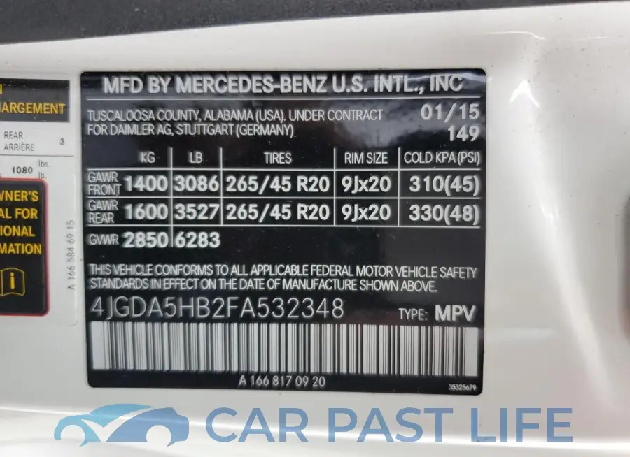 4JGDA5HB2FA532348# 14