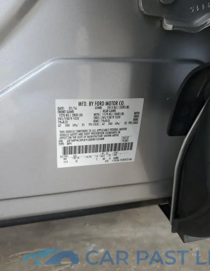 2FMPK3K91GBB13398# 12