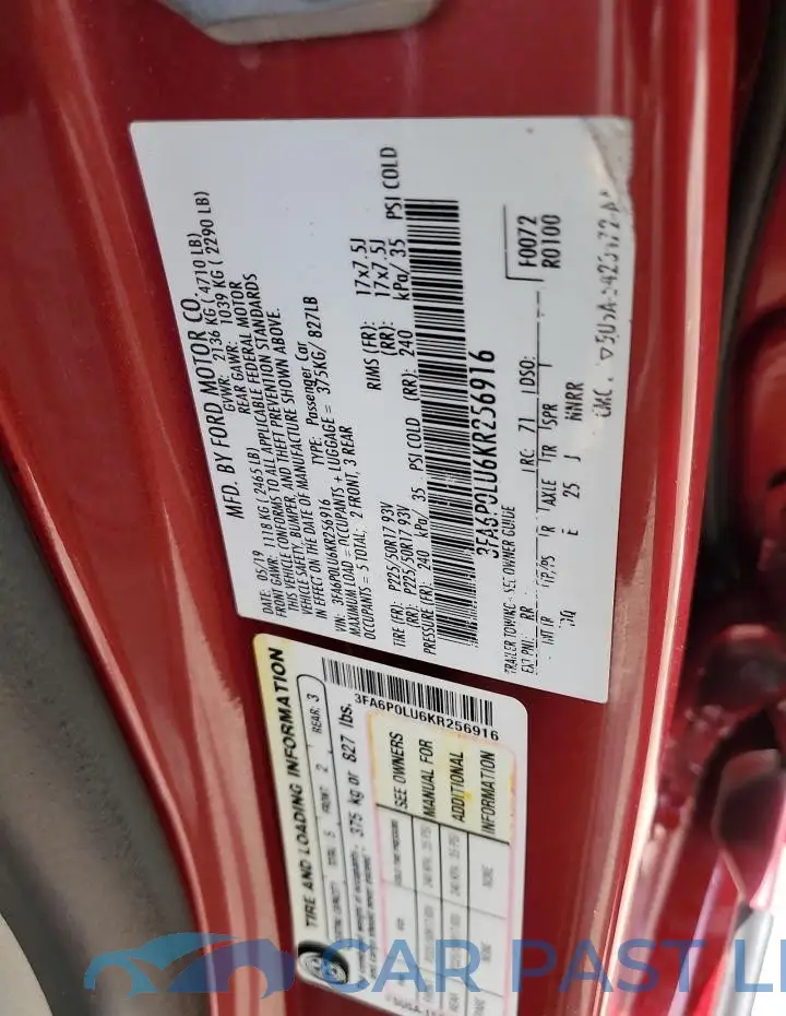 3FA6P0LU6KR256916# 13