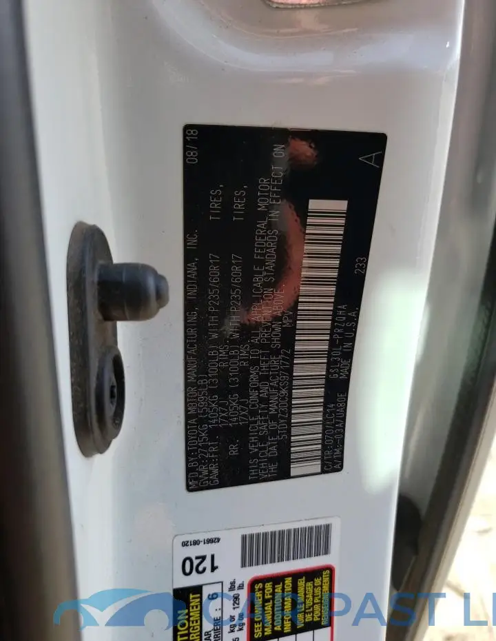 5TDYZ3DC9KS971772# 13