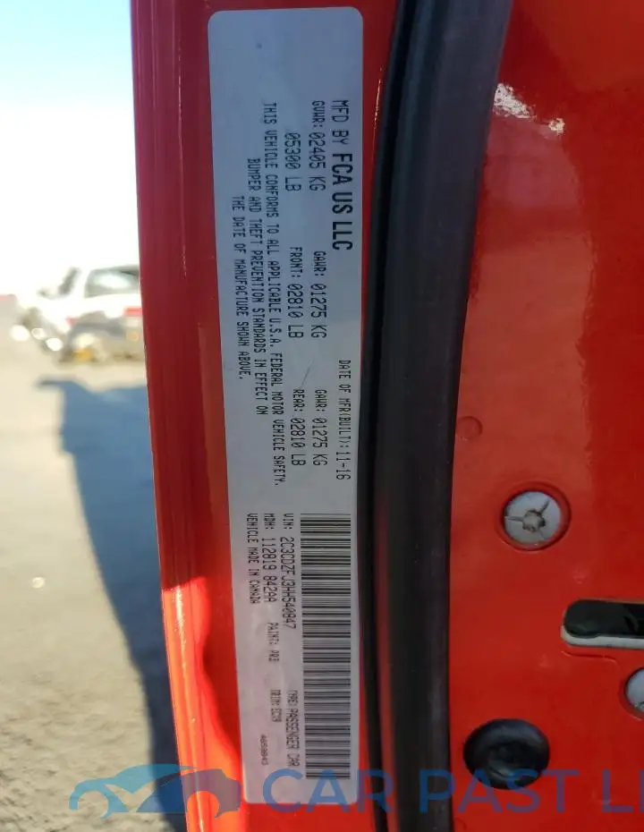 2C3CDZFJ3HH540847# 12