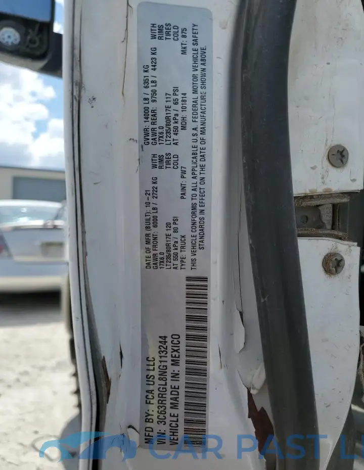 3C63RRGL8NG113244# 12