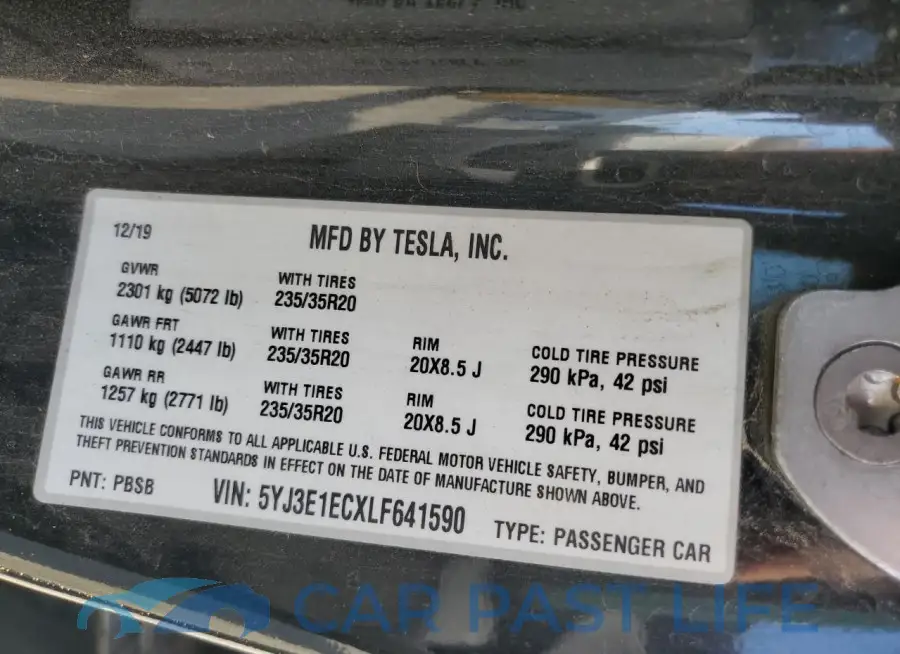 5YJ3E1ECXLF641590# 12
