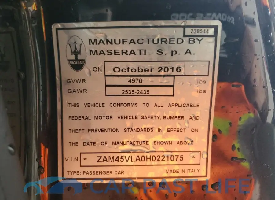 ZAM45VLA0H0221075# 13