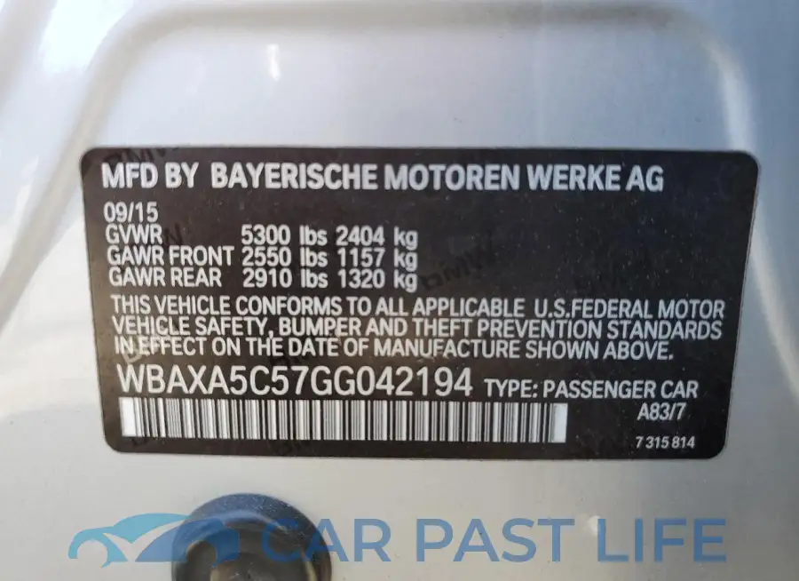 WBAXA5C57GG042194# 13