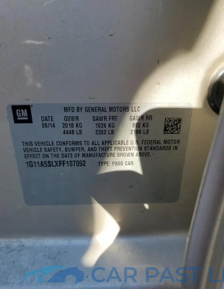 1G11A5SLXFF107092# 13