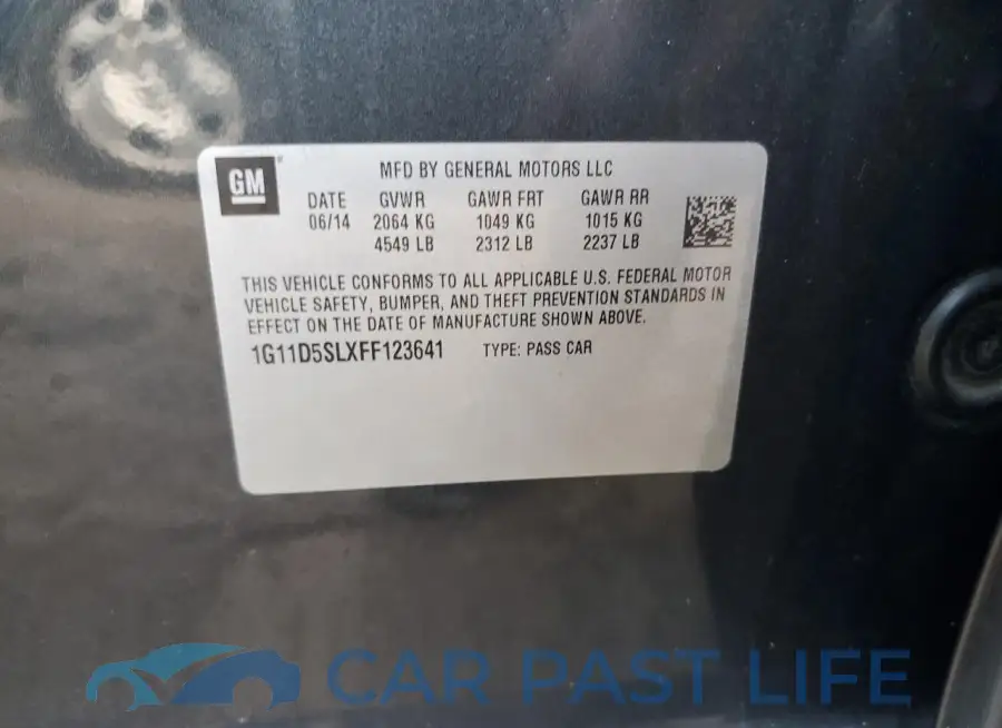 1G11D5SLXFF123641# 13