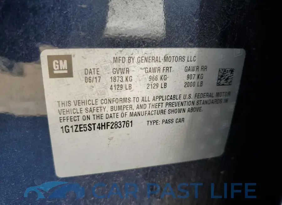 1G1ZE5ST4HF283761# 12