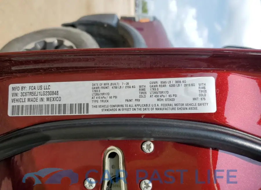 3C6TR5EJ1LG230848# 12