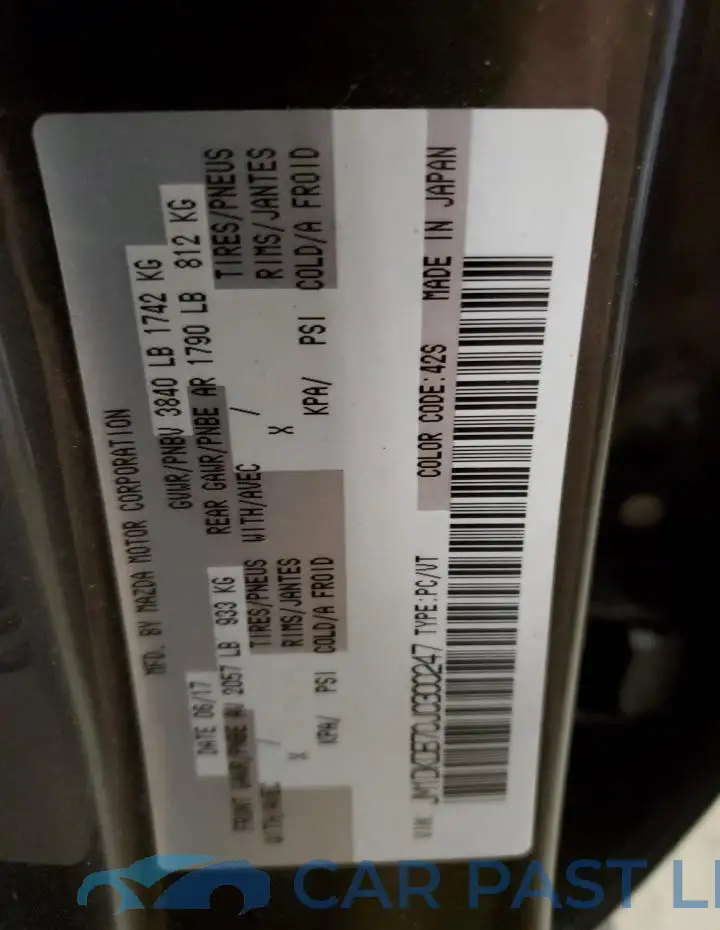 JM1DKDB70J0300247# 12