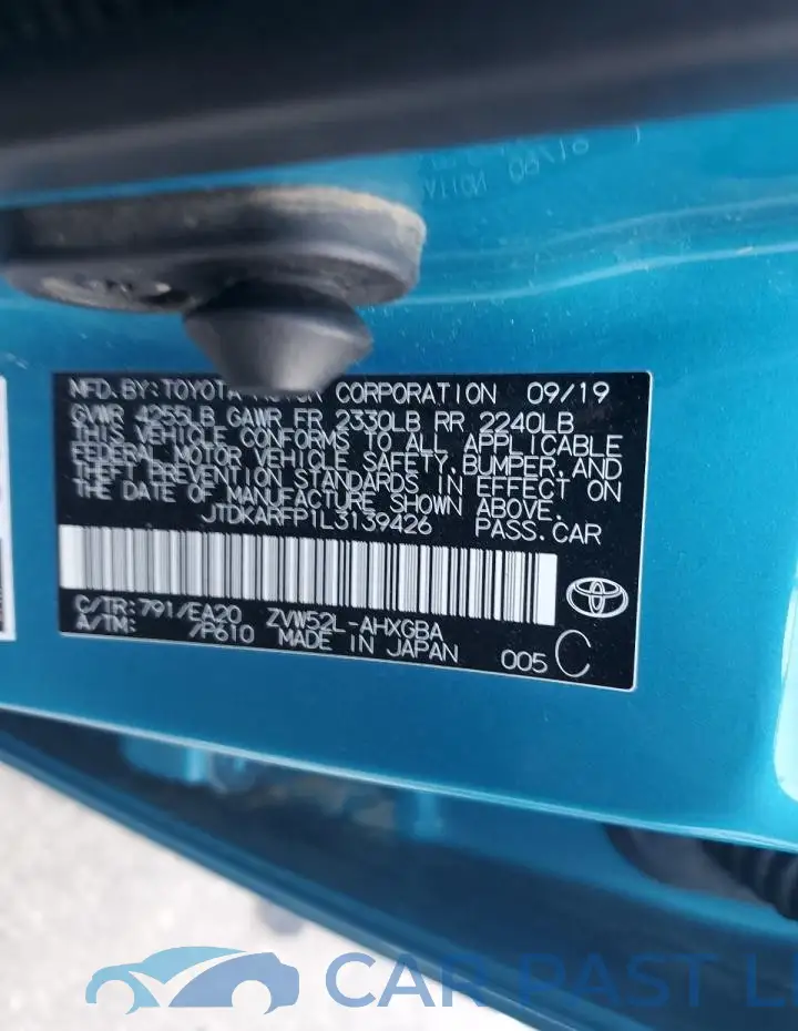 JTDKARFP1L3139426# 13