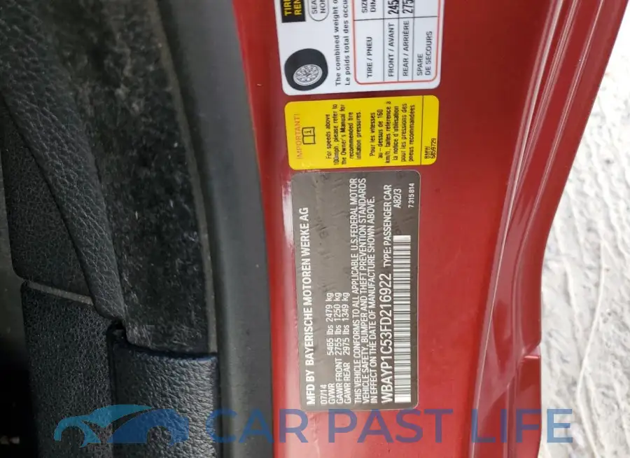 WBAYP1C53FD216922# 12