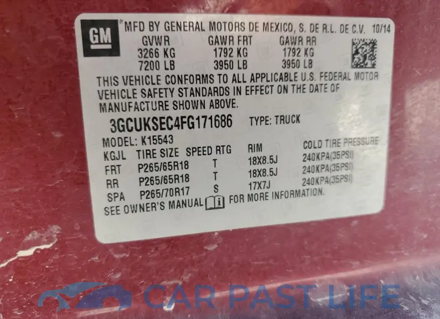 3GCUKSEC4FG171686# 13