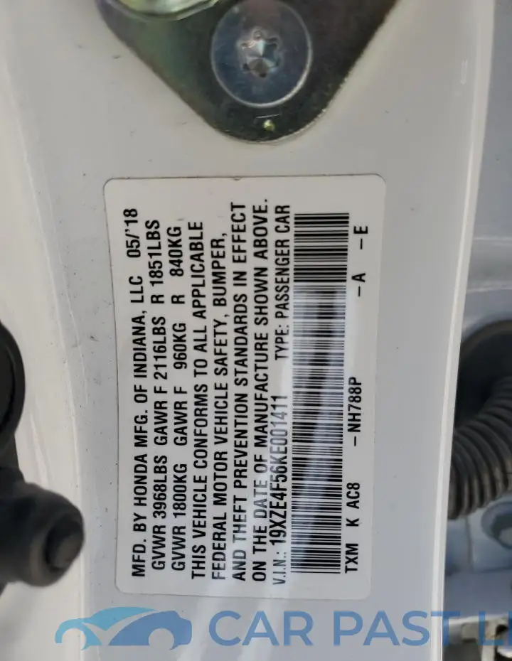 19XZE4F56KE001411# 12