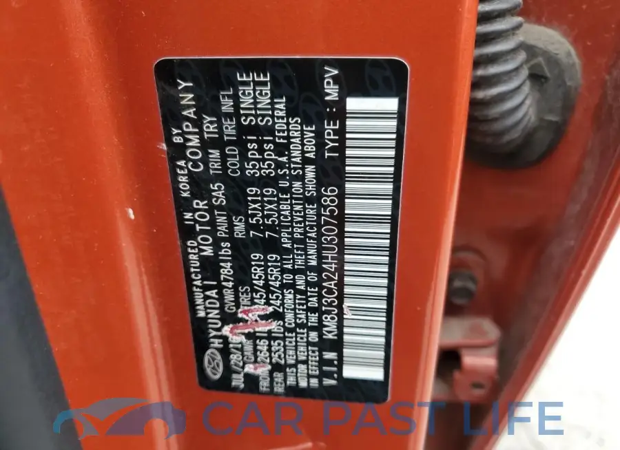KM8J3CA24HU307586# 13
