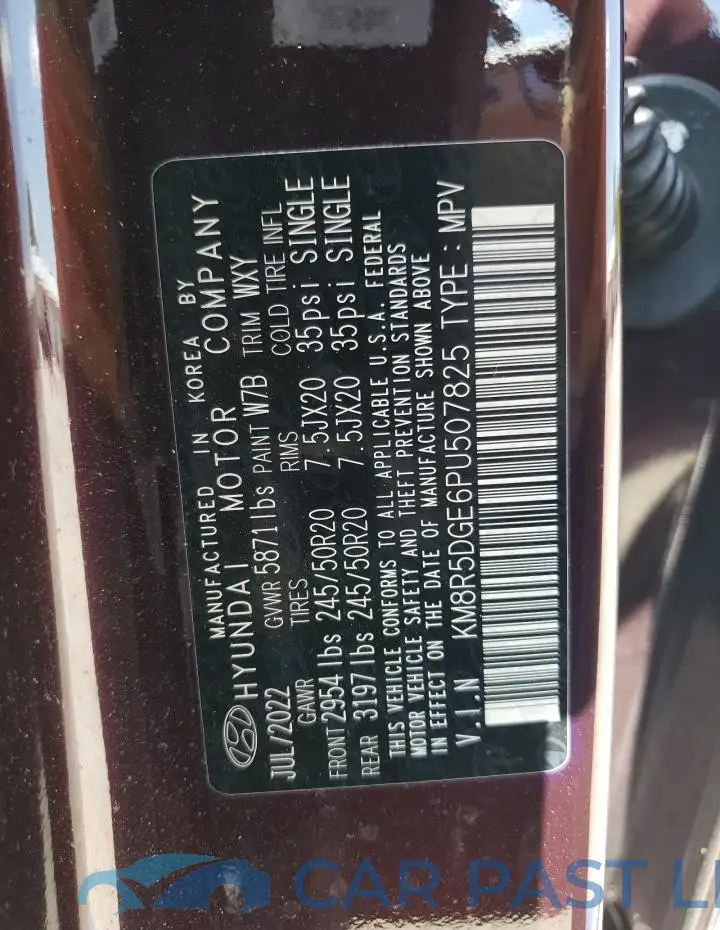 KM8R5DGE6PU507825# 13
