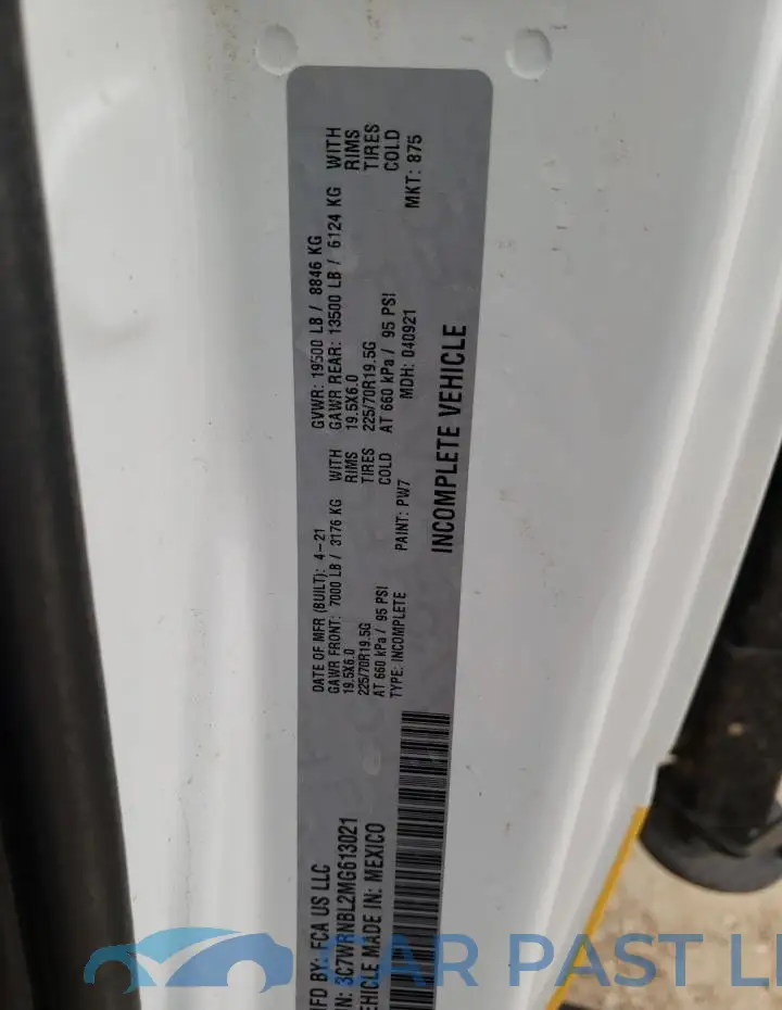 3C7WRNBL2MG613021# 12