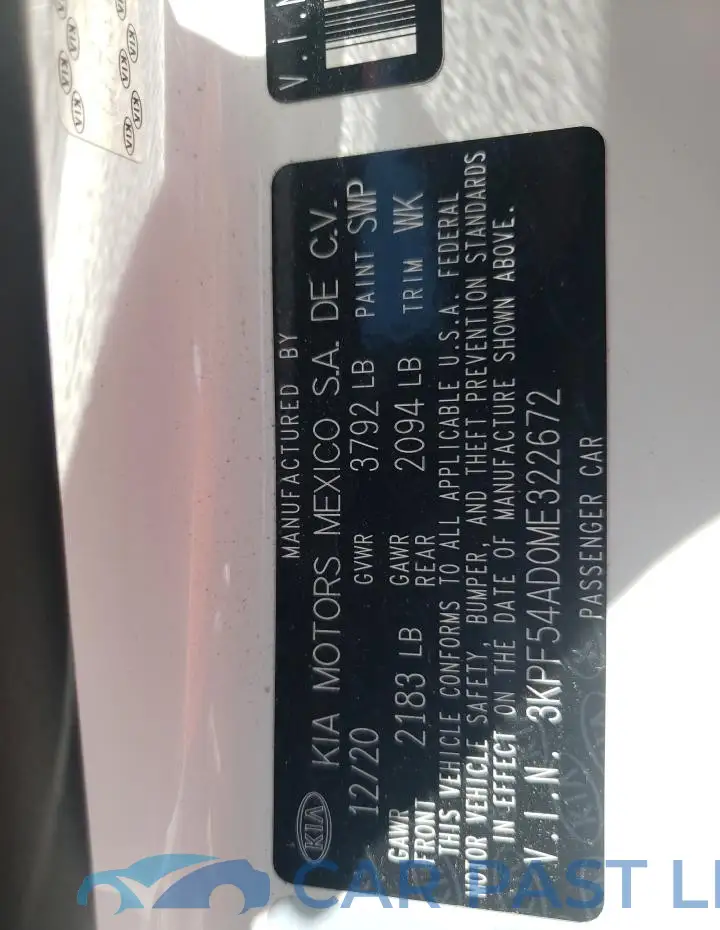 3KPF54AD0ME322672# 12