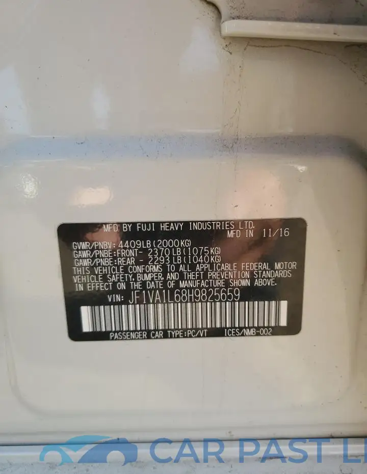 JF1VA1L68H9825659# 12