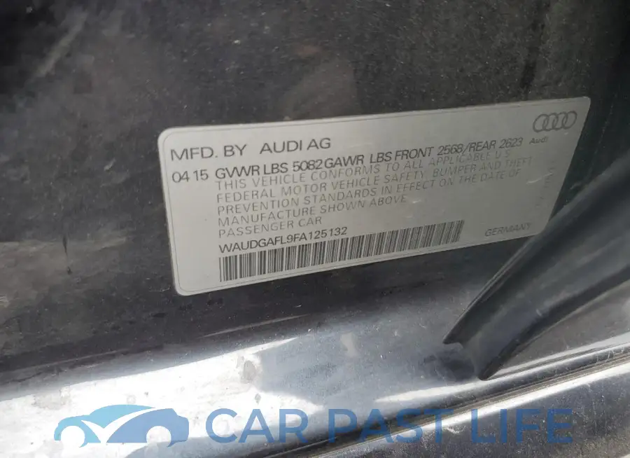 WAUDGAFL9FA125132# 12