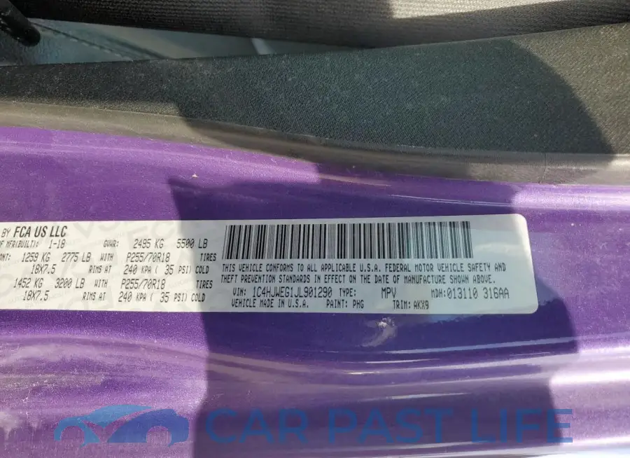 1C4HJWEG1JL901290# 12