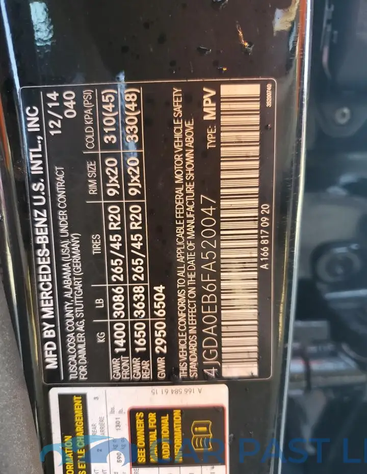 4JGDA0EB6FA520047# 13