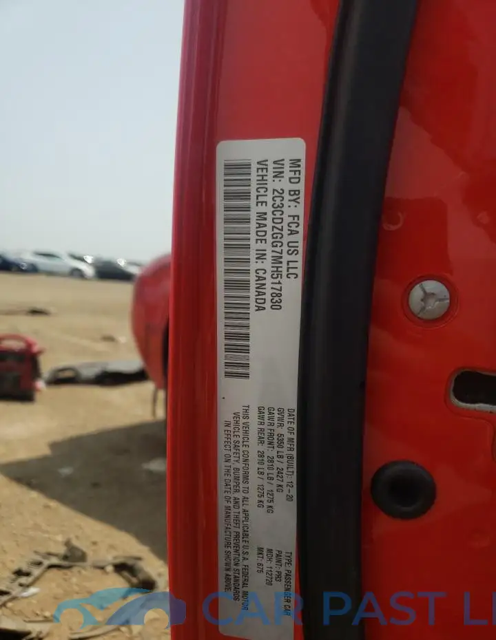 2C3CDZGG7MH517830# 12