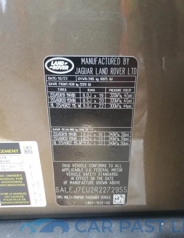 SALEJ7EU2R2272955# 13