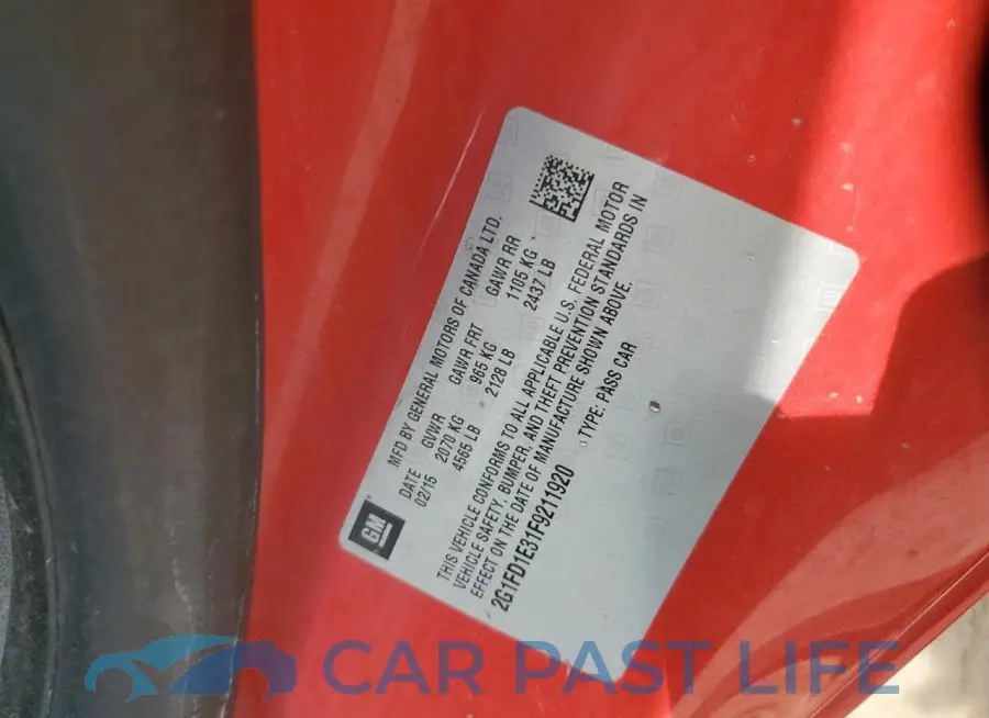 2G1FD1E31F9211920# 13