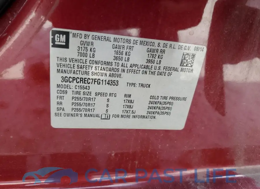 3GCPCREC7FG114353# 13