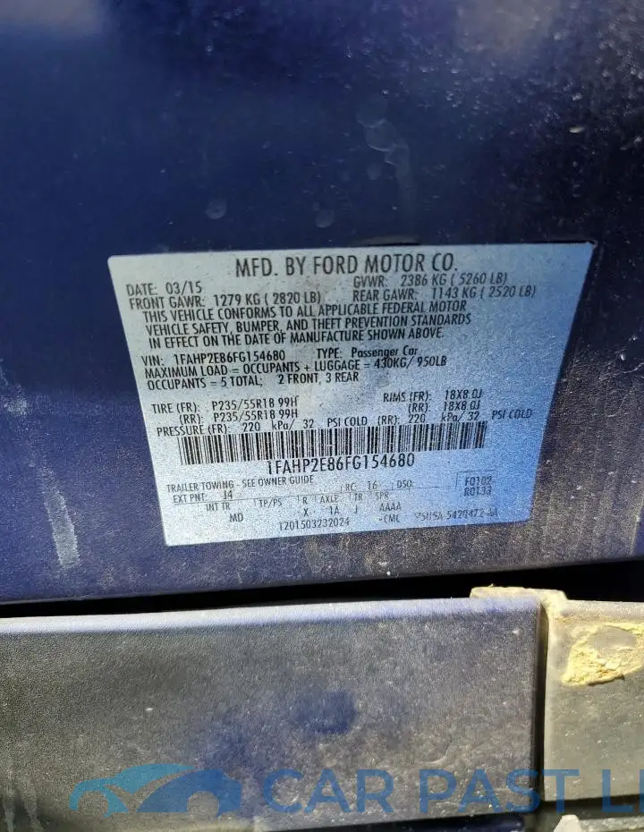 1FAHP2E86FG154680# 12