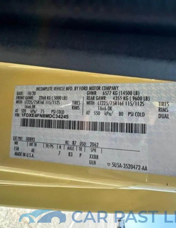 1FDXE4FN8MDC34245# 10