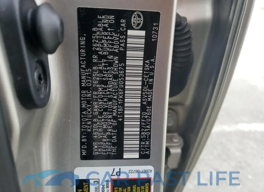 4T1BF1FK6FU053675# 12