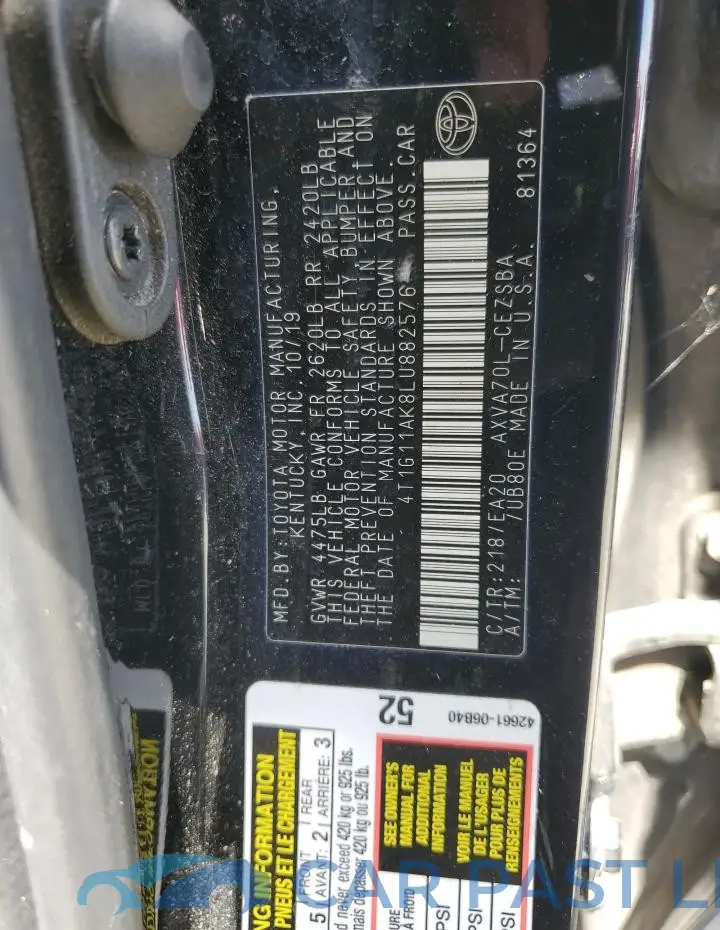 4T1G11AK8LU882576# 13