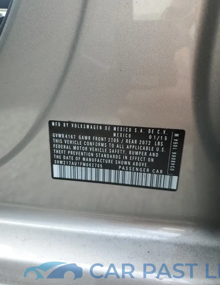 3VW217AU1FM062705# 13